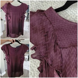 Meadow Rue Anthropologie Plum Blouse